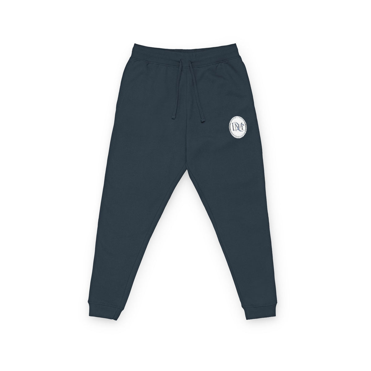 Embroidered Lion Crest Fleece Joggers — Casual Athletic Sweatpants