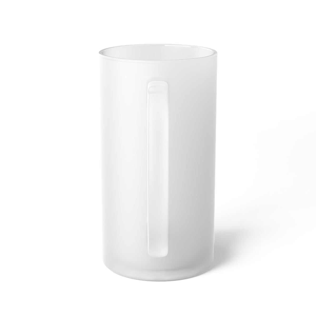 Frosted Glass Beer Mug — "Brews & Birdies" Golf Logo Pint (Est. 2018)