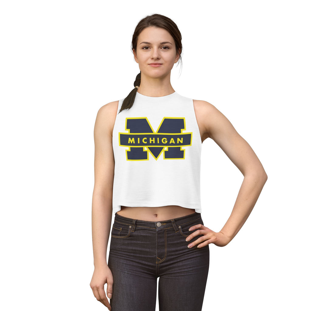 Michigan M Block Crop Top — Women's Collegiate Tank