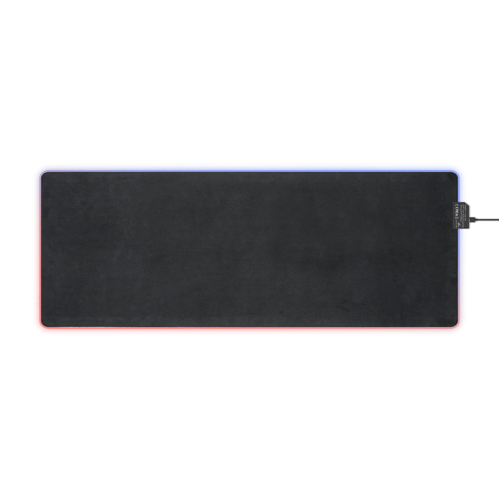 LED Gaming Mouse Pad — RGB Edge Large Desk Mat (Blue Stripe Pattern)