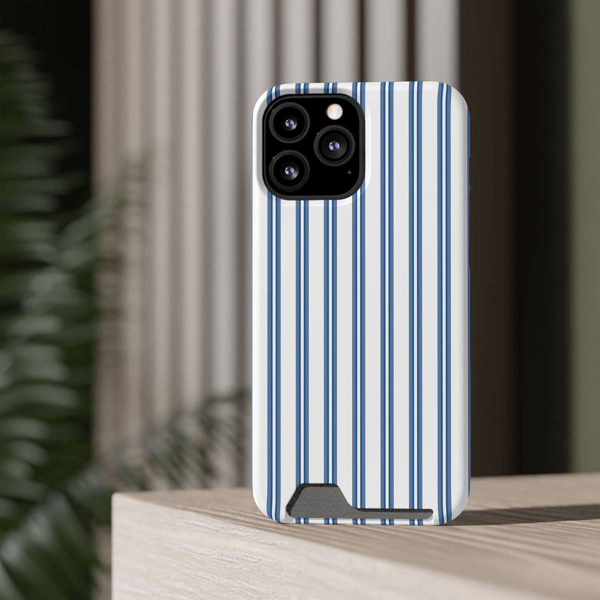 Blue Floral Card Holder Phone Case