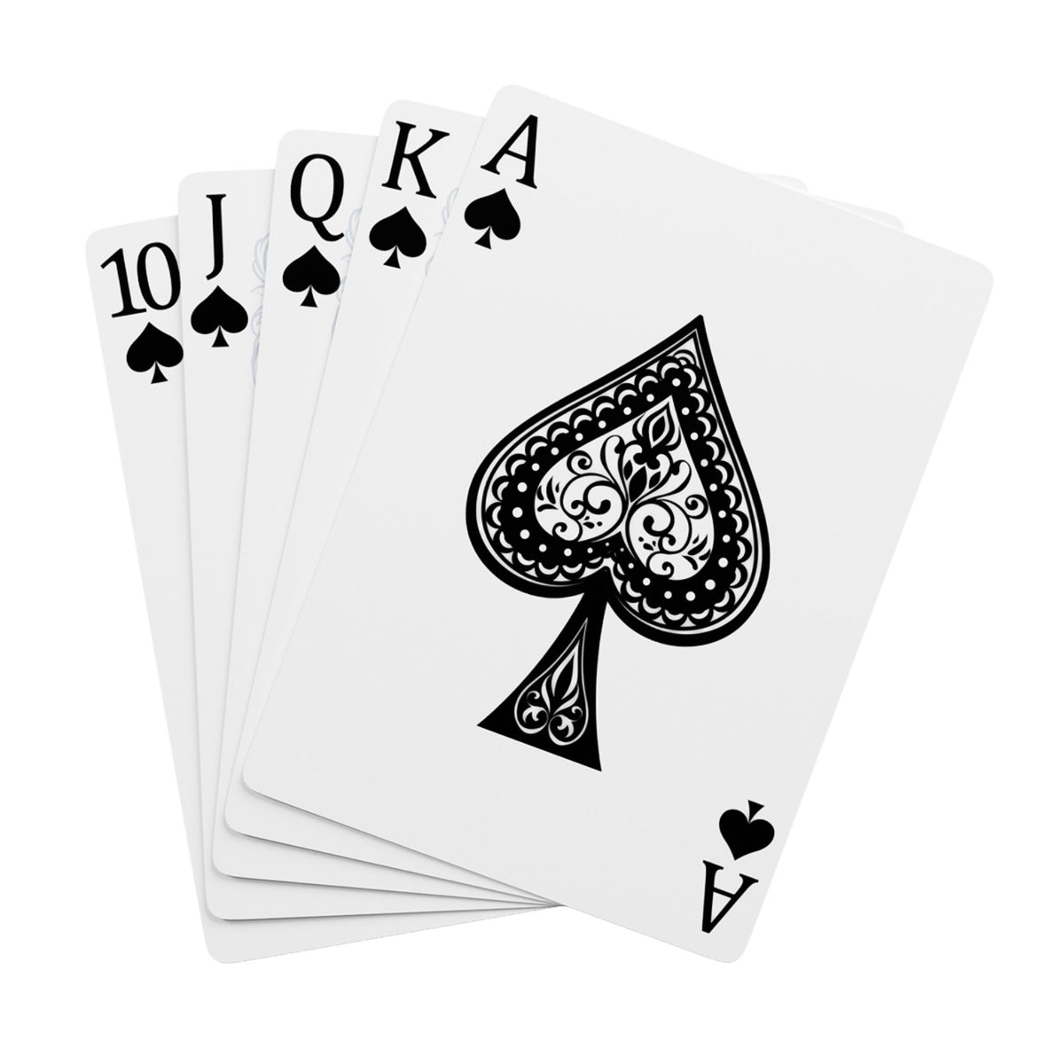 Vintage Red Pattern Poker Playing Cards — Classic Ace of Spades Deck