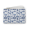 Capitol Toile Clutch Bag — Blue Washington Landmark Wristlet