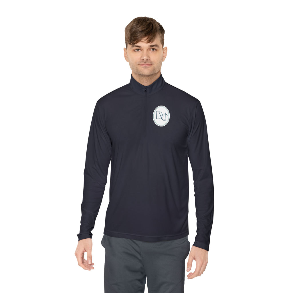Monogrammed Circle Quarter-Zip Pullover